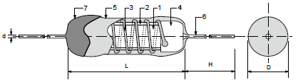 无引脚圆柱型晶圆电阻器